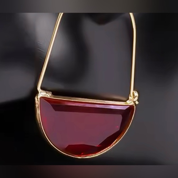 NEW Crystal Hoop Earring for Women  crystal Glass Geometric Design Earrings - Picture 2 of 3